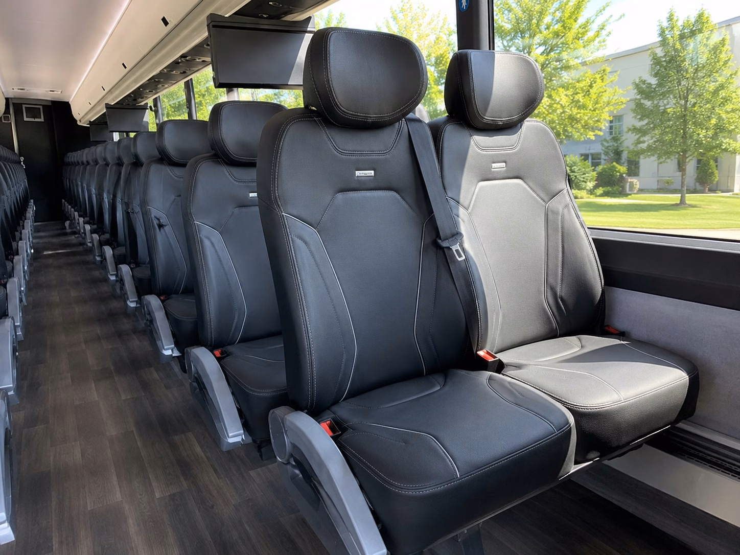 56 passenger charter bus interior