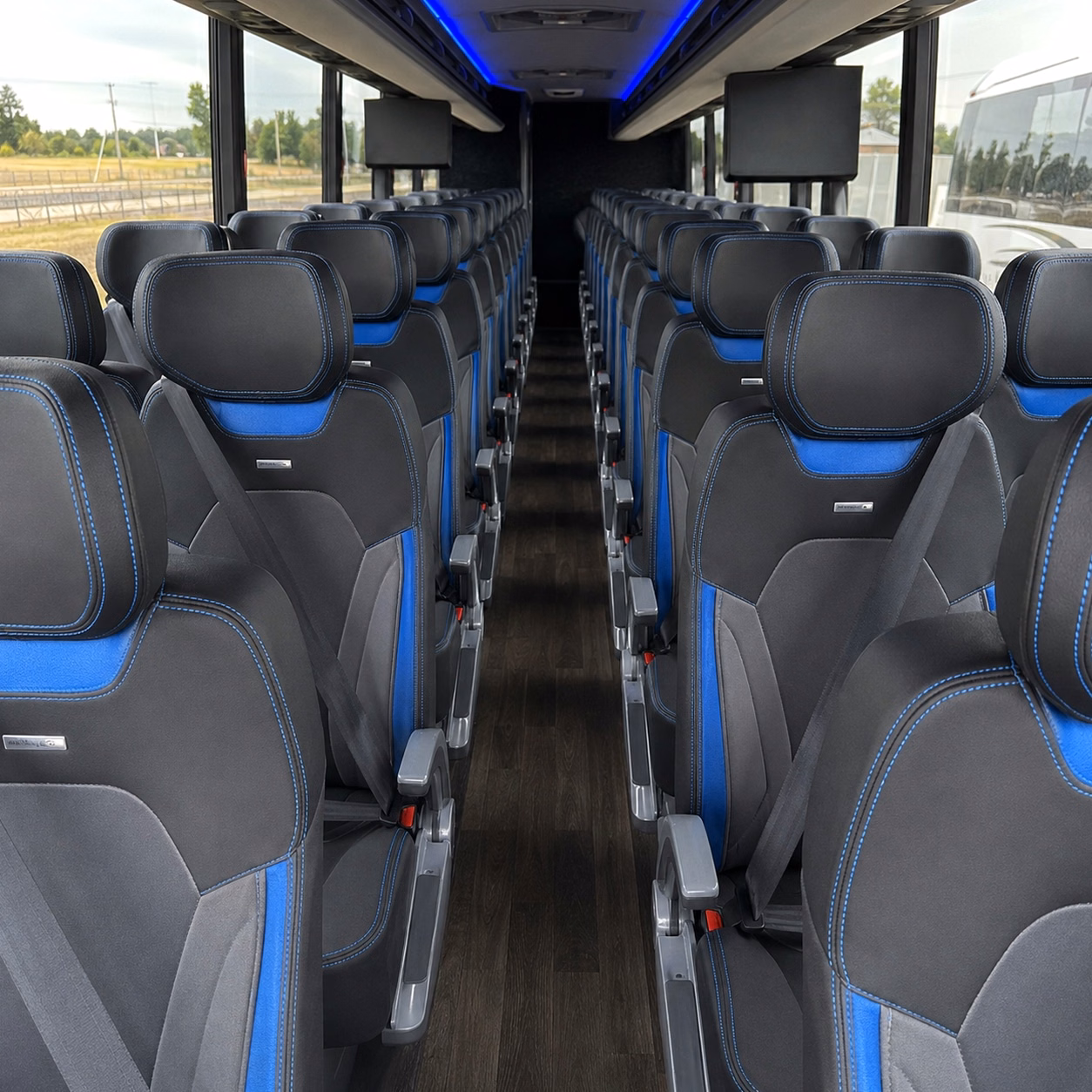 sterling heights charter bus rental interior